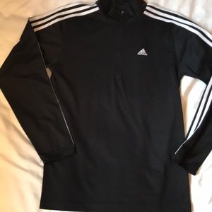 Adidas climalite 1/4 zip black long sleeve